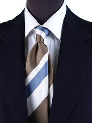 Cravatta beige 3 Pieghe AKUMA in seta jacquard