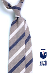 MESTE Beige burette silk 3 Fold necktie