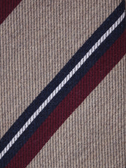 Cravatta beige 3 pieghe in lana/seta ABIGAIL