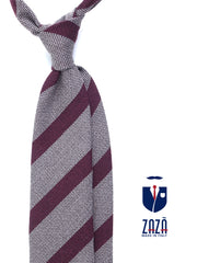 Cravatta beige 3 pieghe in lana/seta WILLOW