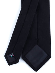TINA 3-Fold Black Wool/Silk Tie
