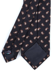 Cravatta 3 pieghe nero in seta/cotone VALENTIA