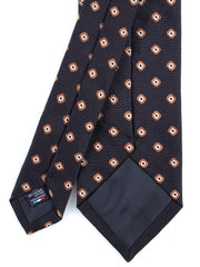GINGER Black Silk/Cotton 3-Fold Tie