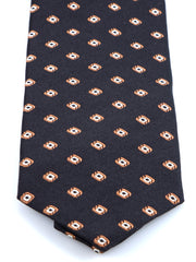 GINGER Black Silk/Cotton 3-Fold Tie