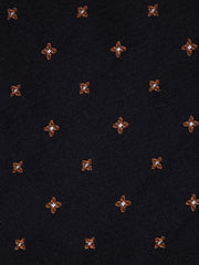 Cravatta 3 pieghe nero in seta/cotone MARTIN