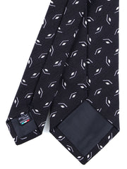 GALACE 3-fold black silk/cotton tie