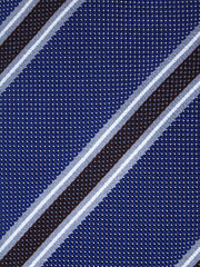 Cravatta blu 3 Pieghe MIAMI in seta jacquard