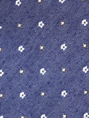 Cravatta blu 3 Pieghe GAGET in seta jacquard