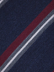 Cravatta blu 3 pieghe in lana/seta ABIGAIL