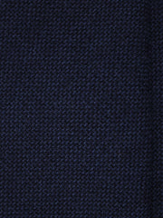 Cravatta 3 pieghe blu in seta/lana SAVINA