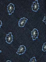 VARESE blue Silk/Cotton 3-Fold Tie