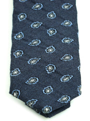 VARESE blue Silk/Cotton 3-Fold Tie