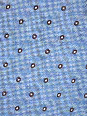 Cravatta 3 pieghe blu in seta jacquard BRIGITTE
