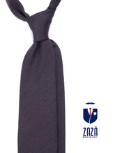 Cravatta marrone 3 Pieghe BIGOL in lana/seta