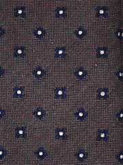 Cravatta 3 pieghe marrone in seta/lana NADIA