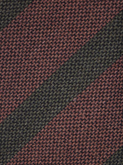 Cravatta marrone 3 pieghe in lana/seta WILLOW