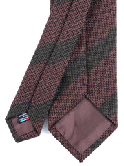 Cravatta marrone 3 pieghe in lana/seta WILLOW