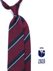 Cravatta bordeaux 3 pieghe in lana/seta ABIGAIL