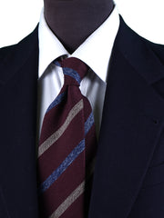 Cravatta bordeaux 3 pieghe in lana/seta NABIR