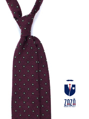 Cravatta 3 pieghe bordeaux in seta/lana NADIA