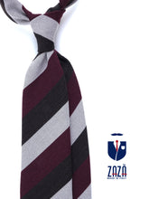 Cravatta bordeaux 3 pieghe in lana/seta MIRANDA