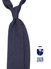 Cravatta grigio scuro 3 Pieghe KIKKY in lana/seta