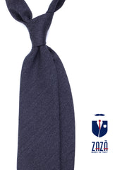 Cravatta grigio scuro 3 Pieghe KIKKY in lana/seta