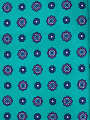 Cravatta 3 pieghe verde in seta stampata SAMANTHA