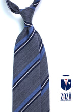 Cravatta grigio 3 pieghe in lana/seta ABIGAIL