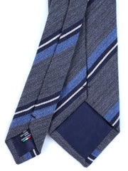 Cravatta grigio 3 pieghe in lana/seta ABIGAIL