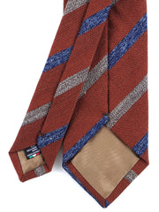 Cravatta marrone chiaro 3 pieghe in lana/seta NABIR