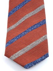 Cravatta marrone chiaro 3 pieghe in lana/seta NABIR