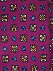 Cravatta lilla 3 Pieghe GAIA in seta stampata