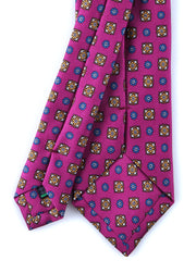 Cravatta lilla 3 Pieghe GAIA in seta stampata