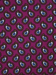 Cravatta lilla 3 Pieghe BARDOT in seta stampata