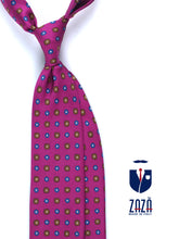 Cravatta lilla 3 Pieghe VALERY in seta stampata