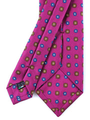 Cravatta lilla 3 Pieghe VALERY in seta stampata