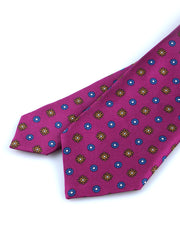Cravatta lilla 3 Pieghe VALERY in seta stampata
