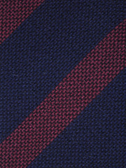 Cravatta blu scuro 3 pieghe in lana/seta WILLOW