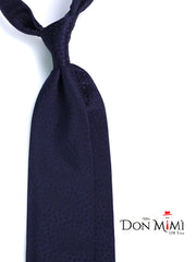 Cravatta 3 pieghe ABASIA in seta TESSUTA Blu Scuro