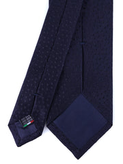 Cravatta 3 pieghe ABASIA in seta TESSUTA Blu Scuro