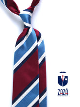 Cravatta 3 pieghe rossa in seta jacquard ELLEN