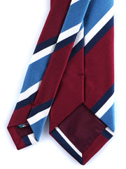 Cravatta 3 pieghe rossa in seta jacquard ELLEN