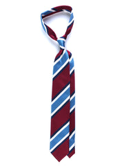 Cravatta 3 pieghe rossa in seta jacquard ELLEN