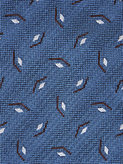 GALACE 3-fold light blue silk/cotton tie