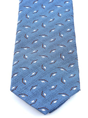 GALACE 3-fold light blue silk/cotton tie