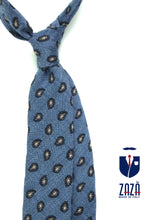 VARESE sky Silk/Cotton 3-Fold Tie