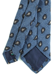 VARESE sky Silk/Cotton 3-Fold Tie