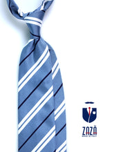 Cravatta celeste 3 Pieghe BALANCE in seta jacquard