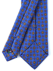 Cravatta celeste 3 Pieghe MARGY in seta stampata